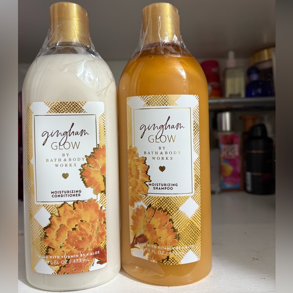 Bath & body Works Gingham Glow Moisturizing Shampoo and Conditioner Set